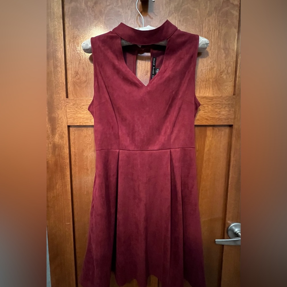 Suede mini dress